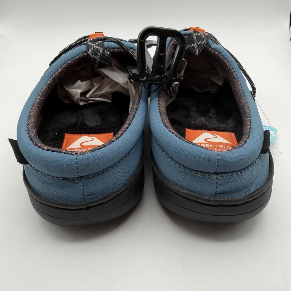 New‎ Ozark Trail Men's 8 Slip-on Shoes Blue Water Repellent Bungee Slippers NWT